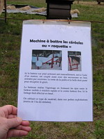 Machine a battre les cereales ou Raquette (30eme fete des moissons de Saint-Jean-de-Touslas) (txt)